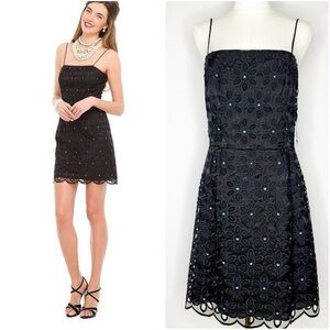 Lilly Pulitzer Bobbi Dress Size 8 Black Daisy Floral Eyelet NWT